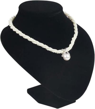 Sieraden Display Stand - Hanger Bust - Sieraden Presenteren - Zwart Fluweel - 36 cm - Zwart