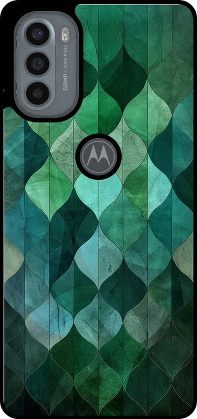 Smartphonica Telefoonhoesje Geschikt voor Motorola Moto G31 / G41 met groene bladeren opdruk - TPU backcover case green leaf design - Groen geschikt voor Motorola Moto G31;Motorola Moto G41
