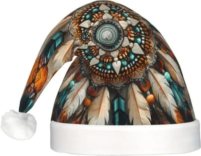 Livano Kerstmuts - Volwassenen - Kerst - Kertsman - Winter - Warm - Christmas - Print - Met Lichtjes