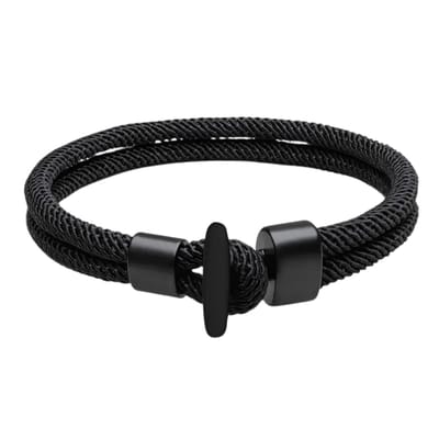 Livano Armband - Staal - Nep Zilver - Dames - Zwart