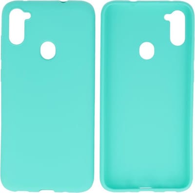 Bestcases Color Telefoonhoesje - Backcover Hoesje - Siliconen Case Back Cover voor Samsung Galaxy A11 - Turquoise