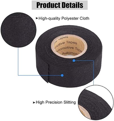 Dailygoods- Weefselband Scheurvast - Kabelboomband - Zelfklevend - Geluidsreductie - Polyesterweefsel - 32 mm x 15 m - Tape