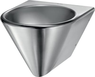 Wastafel BOB HD muurm. z. kraangat RVS 304 mat gepolijst