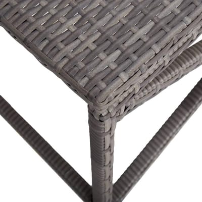 Comfortabele Tuinbank Buitenbank Poly Rattan Grijs