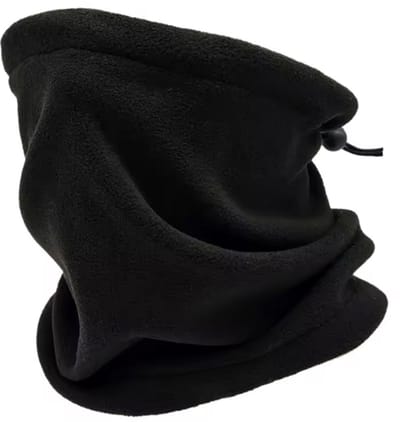 Zwarte Fleece col - Fleece Nekwarmer - Zwart Fleece shawl - Col - Sjaal - Zwart - Fleece stof - CHPN