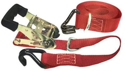 Ratel Spanband - Singelband Vastzetband - Goederen Zekeren - Veerbelast Ontgrendelingsmechanisme - 1-1/2 inch Webbing - Grijs