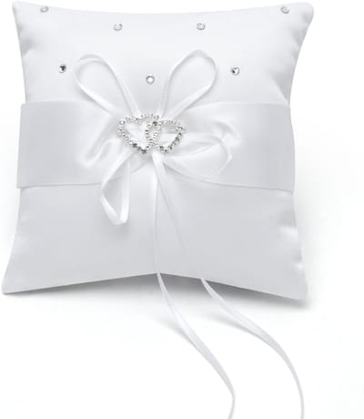 Elegante Ringkussen voor Trouwen, Wit Kussen voor Ringdrager, Perfect voor Ceremonies en Huwelijksaanzoeken, 15x15 cm