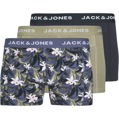 Jack & Jones Heren Boxershorts Trunks JACMASON Flower 3-Pack - Maat XXL