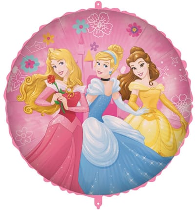 3 Disney Princessen op één Folieballon – 18″ (45 cm) – BULK – zonder verpakking