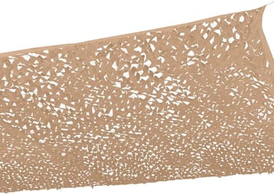 Schaduwnet - Zonwerend camouflage schaduwnet - Rechthoekig schaduwdoek - Camouflageontwerp - Camouflagenet - 3x6m - Zandgeel