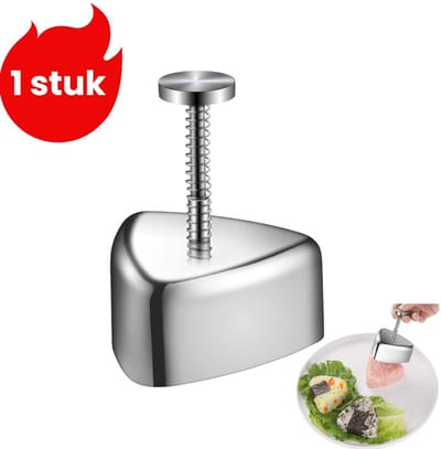 Onigiri Vorm - Onigiri Mold - RVS - Sushi Onigiri mallen - Sushi vormen Triangel - Rijstbal Maker Mal - Sushi Maker - Onigiri Mal - Keukengereedschap - Driehoekige rijstbolvorm - Voor het maken van sushi
