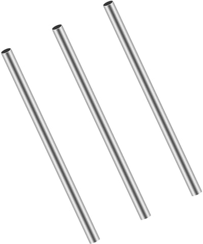 JHUBERS- Roestvrijstalen Buizen 12mm OD - 0.5mm Wanddikte - 250mm Lengte - Set van 3 - Corrosiebestendig - Hoge Taaiheid - Stalen Buis