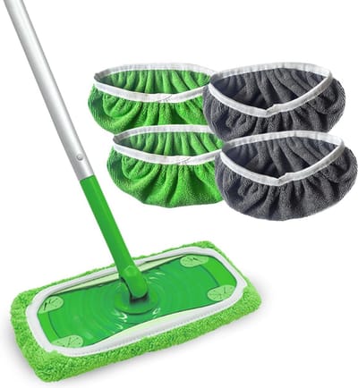 Herbruikbare Vloerdoeken voor Swiffer - 4 stuks Microvezel Dweildoeken voor Natte en Droge Reiniging