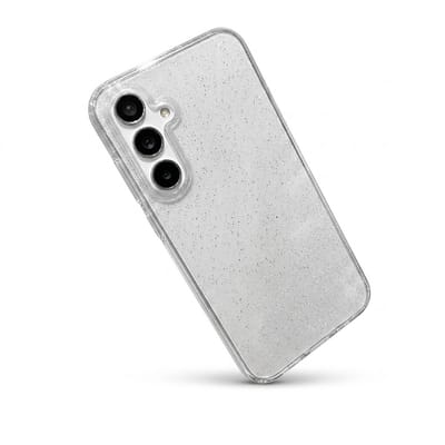 Glitter doorzichtig telefoon hoesje Samsung A36– transparante backcover voor dames – geschikt voor Samsung Galaxy a– lichte sparkle afwerking – flexibel kunststof hoesje