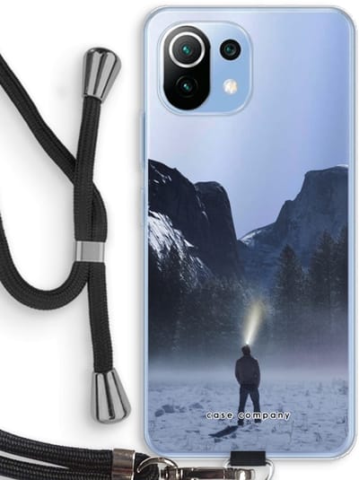 Case Company® - Hoesje met koord geschikt voor Xiaomi Mi 11 Lite hoesje met Koord - Wanderlust - Telefoonhoesje met Zwart Koord - Bescherming aan alle Kanten en Over de Schermrand