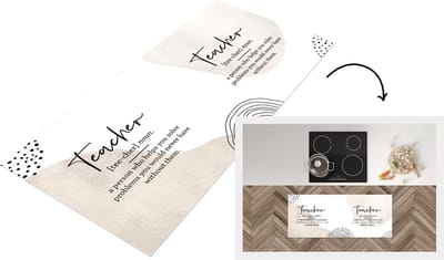 Keukenloper - Loper keuken - Woordenboek - Meester - Quotes - 120x50 cm - Keukenloper vinyl