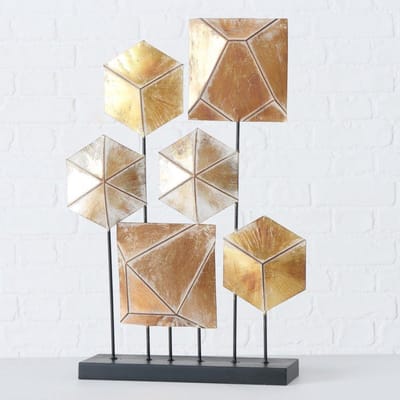 Decoratie Object - Goud - Zilver - Bruin - 38x10x55cm - Metaal