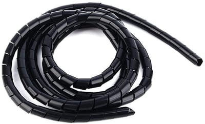 Dailygoods - Kabelkoker - Kabelbeheer - Flexibel ontwerp - Zwart - Kabelafdekking - Bescherming voor draden - Geschikt voor TV en PC - 5m