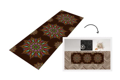 Keukenloper - Loper keuken - Mandala - Design - Bohemian - 150x50 cm - Keukenloper vinyl