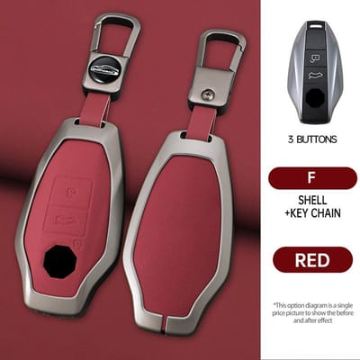 Couvercle de clé de voiture en alliage de zinc Étui pour porte-clés de télécommande sans clé Smart Porte-clés Accessoires d'intérieur automobile Pour Mg 7 Mg7 Mg-7 gray