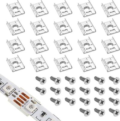 LED Strip Bevestigingsclips 10mm - 100 Stuks voor Eenvoudige Montage van LED Strips en Verlichting