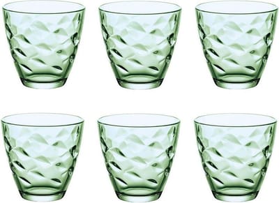 Bormioli Rocco Flora Verde glazen 260 ml - Groen - Set-6