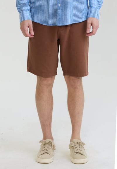 Felix Hardy Chino Zomer Shorts Katoen Linnen Heren Bruin - 36