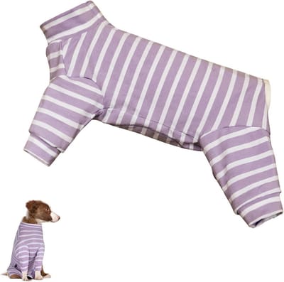 Herstelpak Hond - Postoperatieve Body - Wondbescherming - Ademend Katoenmix - Maat XL - Paars