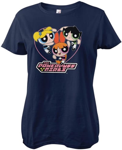 Power Puff Girls Dames-T-shirt Powerpuff Girls Heart Girly Tee WB-5-PPG003-DTF846
