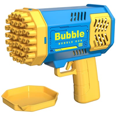 40 Gat Bellenblaasmachine Volautomatische Bellenblaaslamp Buiten Bellenblaasmachine Zonder Batterij Zonder Bellenblaaswater yellow