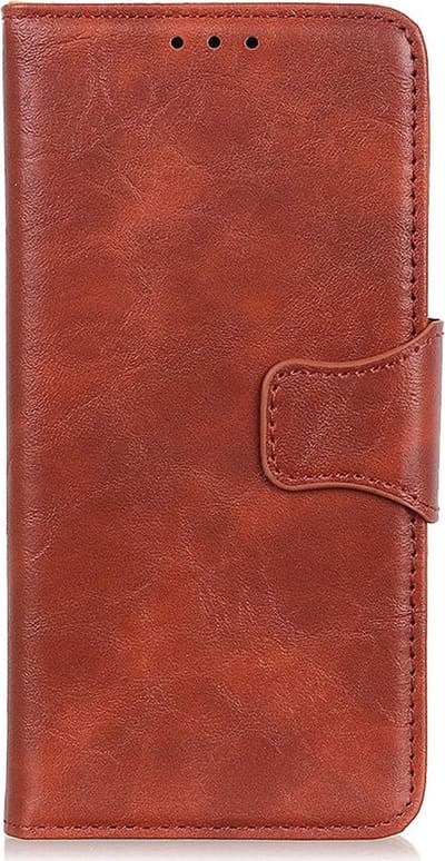 Shop4 - Samsung Galaxy S22 Ultra Hoesje - Wallet Case met Pasjeshouder Cabello Bruin