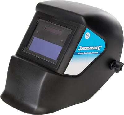 Silverline Automatische laskap - zonne-energie - verstelbare hoofdband - dubbele lichtsensoren - 0,45 kg