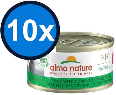 10x Almo Nature HFC - Tonijn & Maïs - Kattenvoer Natvoer - 70g