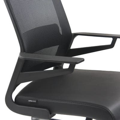 Vergaderstoel/ bezoekerstoel INVENTOR V PRO Kunstleder zwart hjh OFFICE