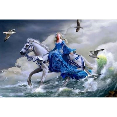 Kruissteek Kit DIY Diamant Borduurwerk Paardrijden Prinses Volledige Ronde Diamant Schilderij Mozaïek Huisdecoratie 40X50CM