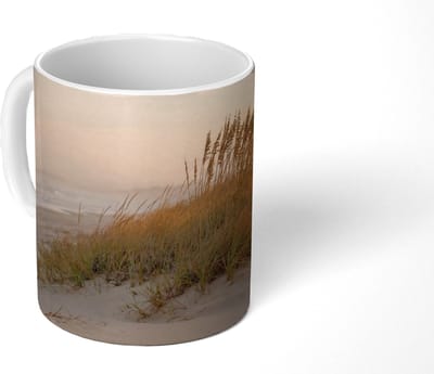 Mok - Koffiemok - Duinlandschap - Zonsondergang - Strand - Mokken - 350 ML - Beker - Koffiemokken - Theemok