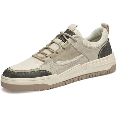 Heren Mode Sneakers outdoor kwaliteit ademende casual schoenen lichtgewicht wandelschoenen comfortabele zachtzool rij-schoenen 45 beige