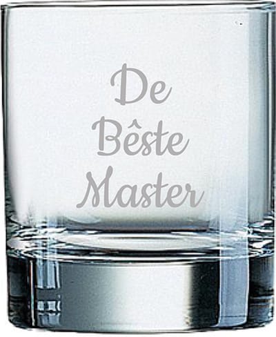 Gegraveerde Whiskeyglas 20cl De Bêste Master