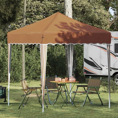 vidaXL - Pop-up - Feesttent - 195 - x - 195 - x - 245 - cm - Beige - Oxford - Stof