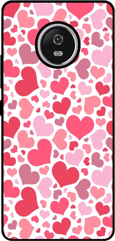 Smartphonica Telefoonhoesje Geschikt voor Motorola Moto G5 Plus met Hartjes Print - Hearts Design TPU Backcover Case - Kinder Hoesje met Hartjes Design geschikt voor Motorola Moto G5 Plus