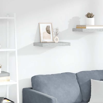 vidaXL - Wandschap - zwevend - 40x23,5x3,8 - cm - MDF - betongrijs