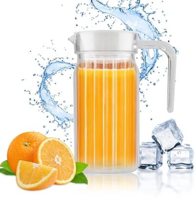 Dailygoods- Sapfles 500ml - Transparante Fles - Acryl - Deksel - Handvat - Duurzaam Ontwerp - Drankfles