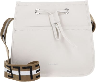 COCCINELLE Leren Schoudertas Raquel Crossbody Bag Blanco / Skin Crème