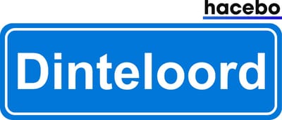 Hacebo - Plaatsnaam Sticker - 29x10 CM - Dinteloord sticker - Verkeersborden sticker - grappige cadeaus - Dinteloord