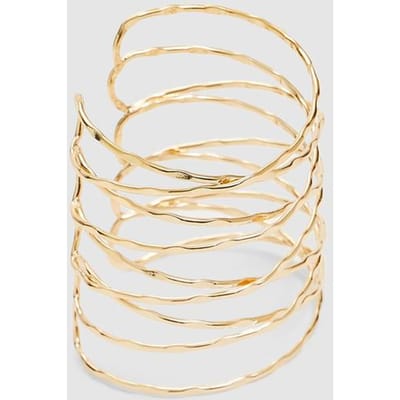 Stradivarius Gekruiste stevige ronde armband  Goud OS