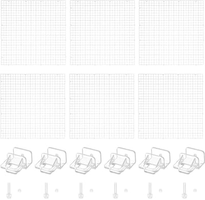 Dailygoods- Aquariumdeksel 29.7x29.7x0.7cm - Plastic Deksel - Isolatiepaneel - 6 Stuks - Inclusief Clips - Geschikt voor Visbak - Aquariumcover