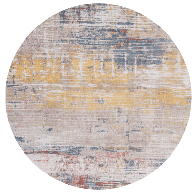 Wasbaar Binnen & Buiten Vloerkleed - 240 x 240 cm - Louis De Poortere Streaks Montauk Multi - Laagpolig Tapijt - Gerecycled PET - Made in Belgium - Circulair