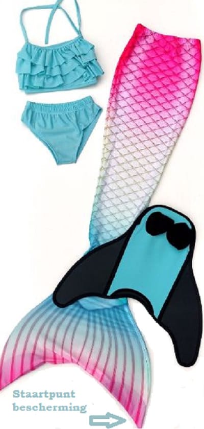 Zeemeermin staart set| Mermaid staart, Bikiniset en Monovin | Sirene maat 120 | Staartpunt bescherming!