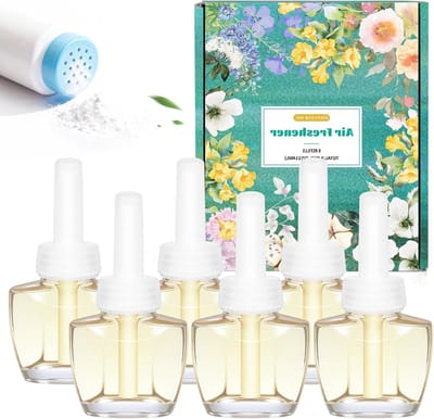 SnelShoppen - Elektrische Luchtverfrisser Navullingen 18ml x 6 Talc Geur - Geschikt voor Elektrische Diffusers - Verfrissende Geur voor Thuis, Kantoor