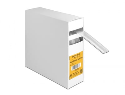 Delock Heat shrink tube box, Shrinkage ratio 2:1, 7 m x 16 mm transparent